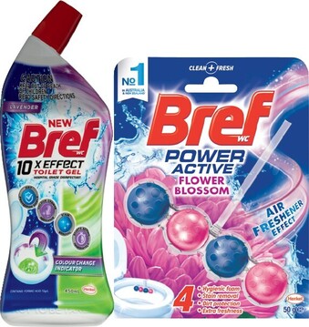 IGA Bref Active 50g or 50mL, Toilet Liquor Cleaner 450mL or Duo-Cubes 2in1 Formula 2x50g Selected Varieties offer