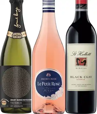 IGA Grant Burge Petite Bubbles, Jacobu2019s Creek Le Petit Rosé or St Hallett Black Clay Shiraz 750mL offer