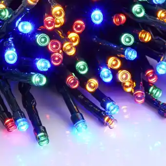 Kmart Solar powered 200 led christmas multi colour string lights - 15.9m offer