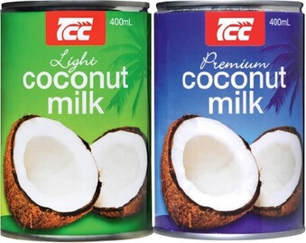 IGA TCC Premium or Light Coconut Milk 400mL offer