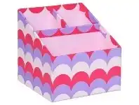 Officeworks Otto Pastel Scallop Pattern Desk Tidy Tray Pink offer