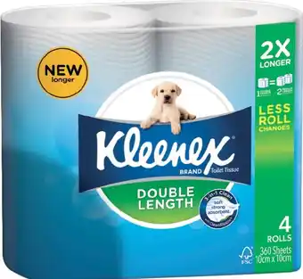 IGA Kleenex Double Length Toilet Roll 4 Pack offer