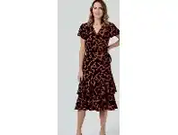 Harris Scarfe Jane Lamerton Wrap Frill Giraffe Dress offer