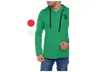 Harris Scarfe U.S. Polo Assn. Long Sleeve Polo with Hood & Shoulder Patch Logo offer