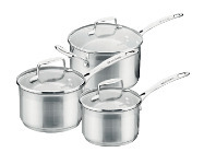 Harris Scarfe Scanpan 3pc Impact Stainless Steel Cookset offer