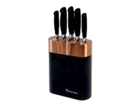 Stanley Rogers 6pc Black Oval Knife Block
