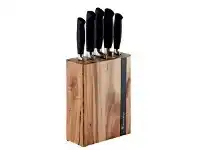Harris Scarfe Stanley Rogers 6pc Black Flash Knife Block offer