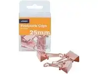 Officeworks J.Burrows 25mm Foldback Clips 6 Pack Rose Gold offer