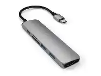 Officeworks Satechi USB-C Slim Multiport Adapter v2 Space Grey offer