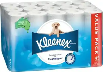 IGA Kleenex Complete Clean Toilet Tissue 45 Pack offer