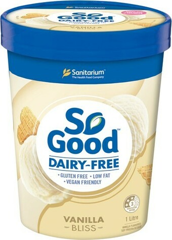 IGA Sanitarium So Good Chocolate or Vanilla Bliss Frozen Dessert 1 Litre offer