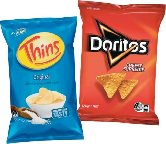 Thins or Doritos Corn Chips 150175g Selected Varieties offer at IGA