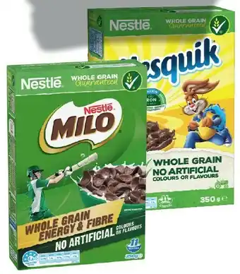 IGA Nestlé Milo or Nesquik Cereals 340-350g Selected Varieties offer