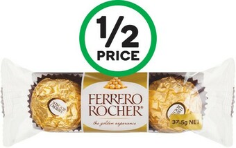 Woolworths Kinder Bueno 39-43g or Ferrero Rocher 3pk 37.5g offer