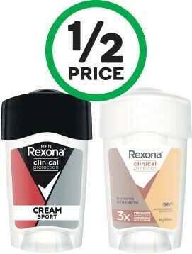 Woolworths Rexona Clinical Protection 45ml offer