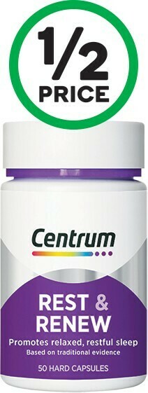 Woolworths Centrum Rest & Renew Hard Capsules Pk 50~ offer