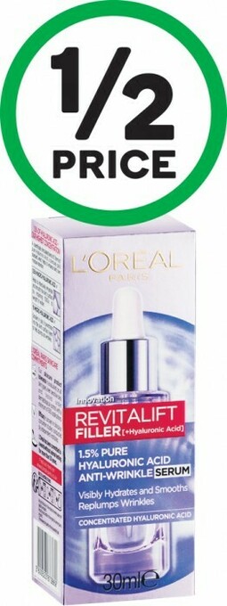 Woolworths L’Oreal Paris Revitalift Filler Serum 30ml offer