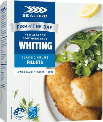 Woolworths Sealord Dory or Southern Blue Whiting 300-320g – From the Freezer offer