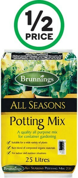 Woolworths Brunnings Potting Mix and Pine Bark 25 Litre offer