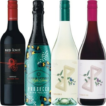 Woolworths Shingleback Red Knot Shiraz, Dean & Monroe Prosecco OR Paradox 750ml offer