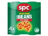 Woolworths SPC Baked Beans 220g Pk 4 offer