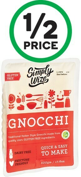 Woolworths Simply Wize Gluten Free Gnocchi 500g – From the Health Food Aisle offer