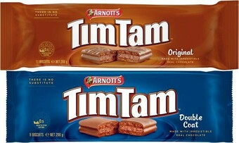 Coles Arnott's Tim Tam Chocolate Biscuits 160g-200g offer