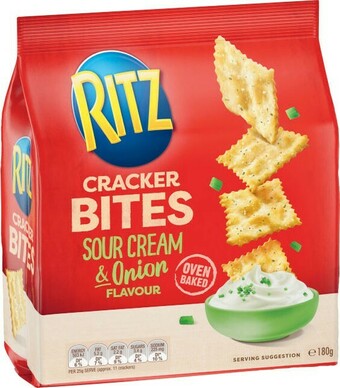 Coles Ritz Cracker Bites Crackers 180g offer
