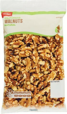 Coles Californian Natural Walnuts 400g Pack