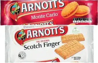 Coles Arnott’s Cream, Scotch Finger or Choc Ripple Biscuits 200g-250g offer