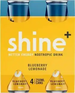 Coles Shine Nootropic Energy Drink 4x250mL offer