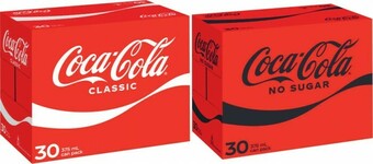 Coles Coca-Cola Soft Drink 30x375mL offer