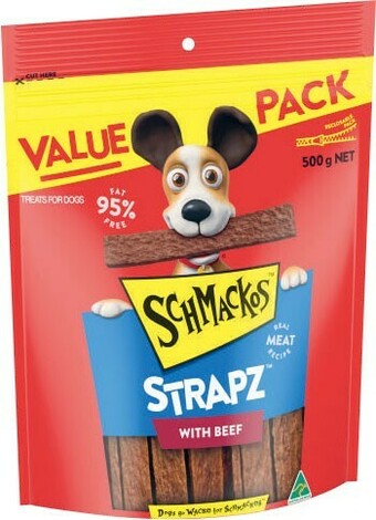 Coles Schmackos Dog Treats 500g offer