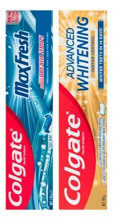 Coles Colgate Whitening or Max Fresh Toothpaste 170g-190g offer