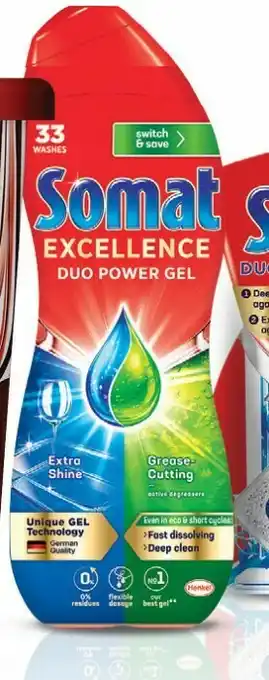 Coles Somat Excellence Dishwashing Gel 600mL offer