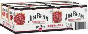 Coles Jim Beam & Cola Cans 24x375mL offer