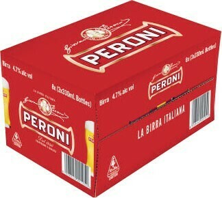 Coles Peroni Red Imported Bottles 24x330mL offer