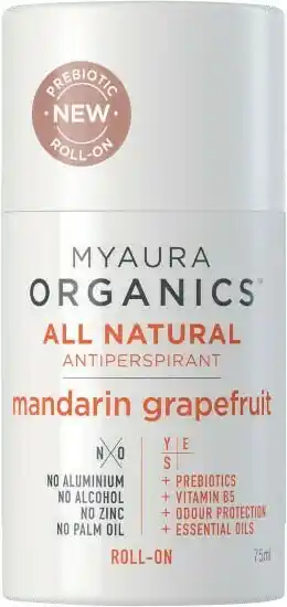 Coles Myaura Natural Deodorant Roll On 75mL offer