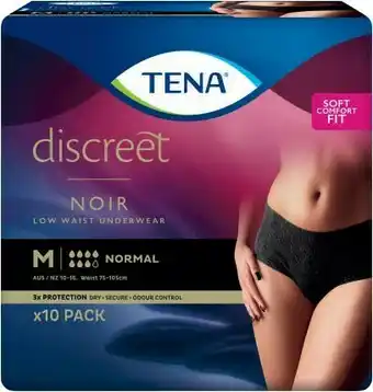Coles Tena Discreet Noir Women’s Low Waist Pants 9 Pack-10 Pack offer
