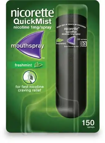 Coles Nicorette Quick Mist Freshmint Single Pack offer