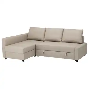 IKEA Friheten corner sofa-bed with storage, hyllie beige offer