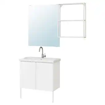 Enhet / tvällen bathroom furniture, set of 11, high-gloss white/white glypen tap, 84x43x87 cm