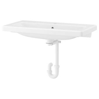 IKEA Tvällen wash-basin with water trap, white, 84x43 cm offer