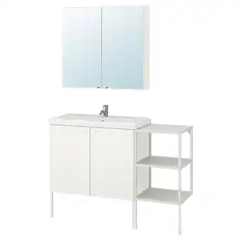 IKEA Enhet / tvällen bathroom furniture, set of 14, white/pilkån tap, 122x43x87 cm offer