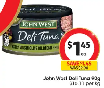 Coles John West Deli Tuna 90g offer