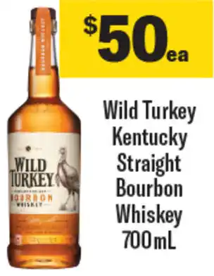 Coles Wild Turkey Kentucky Straight Bourbon Whiskey 700mL offer