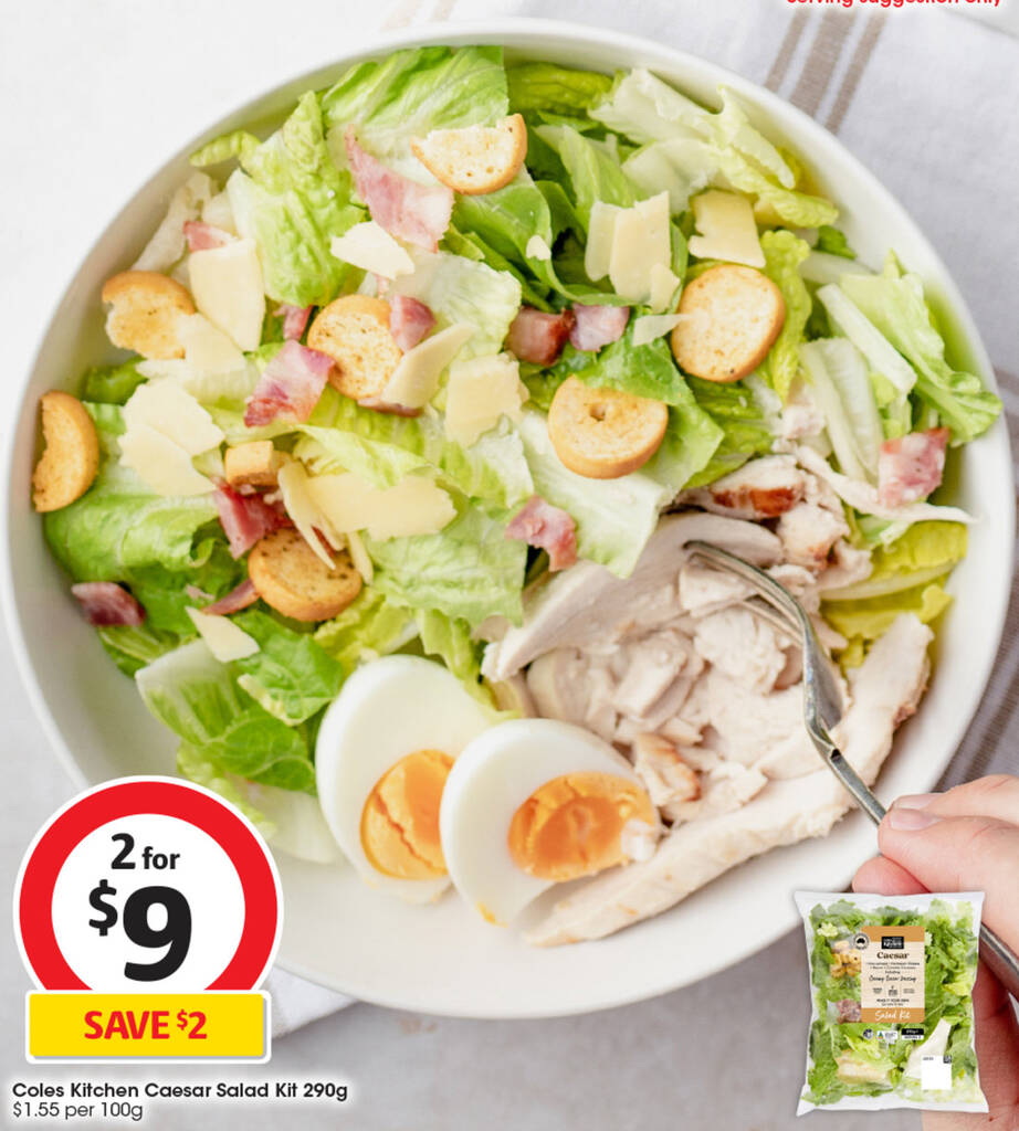Coles Kitchen Caesar Salad Kit 290g offer at Coles