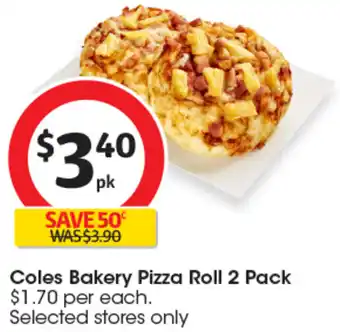 Coles Coles Bakery Pizza Roll 2 Pack offer