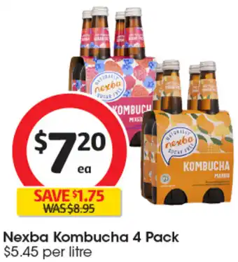 Coles Nexba Kombucha 4 Pack offer