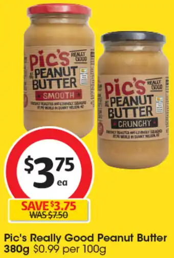 Coles Pic's Really Good Peanut Butter 380g offer